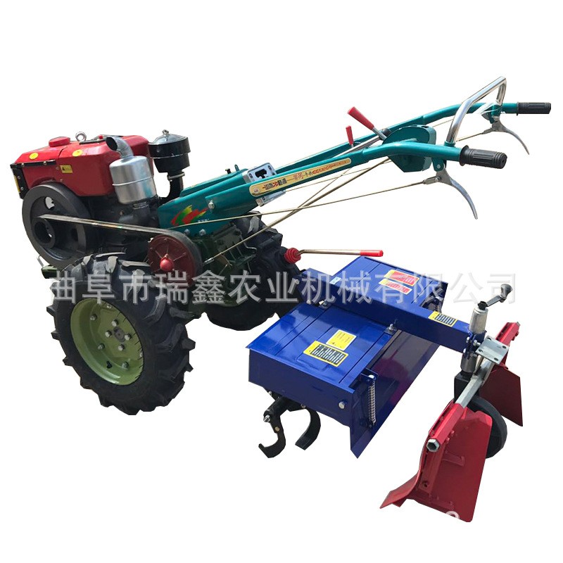 农用轮式手扶拖拉机 柴油手扶耕田犁地机 10马力手扶旋地机图4