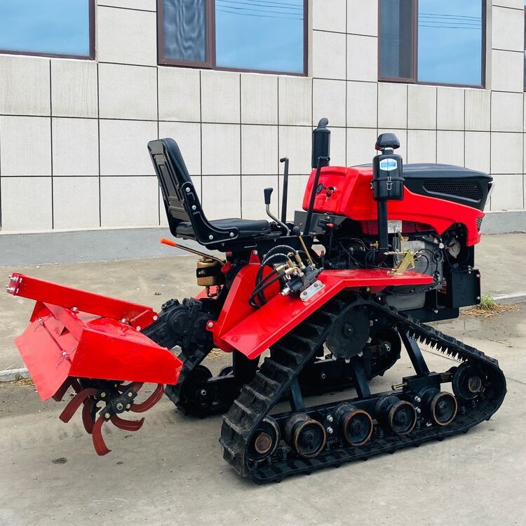80马力水旱两用履带旋耕机 座驾式施肥旋耕机 履带式除草旋耕机图4