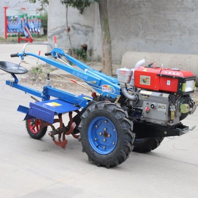 12马力手扶拖拉机 农田果园手扶拖拉机 水田铁轮打地机参数