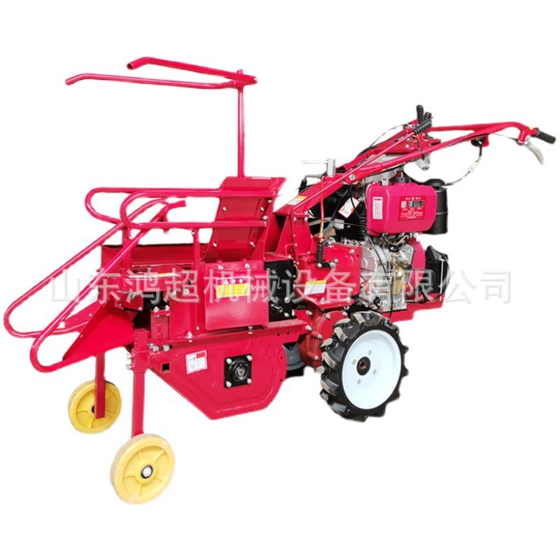 小型玉米收割机 家用收获机 单行秸秆手扶收棒机图5