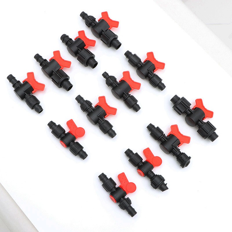 微喷带配件塑料锁母旁通阀滴灌配件20 25 PE管软管水带阀门旁通阀图3