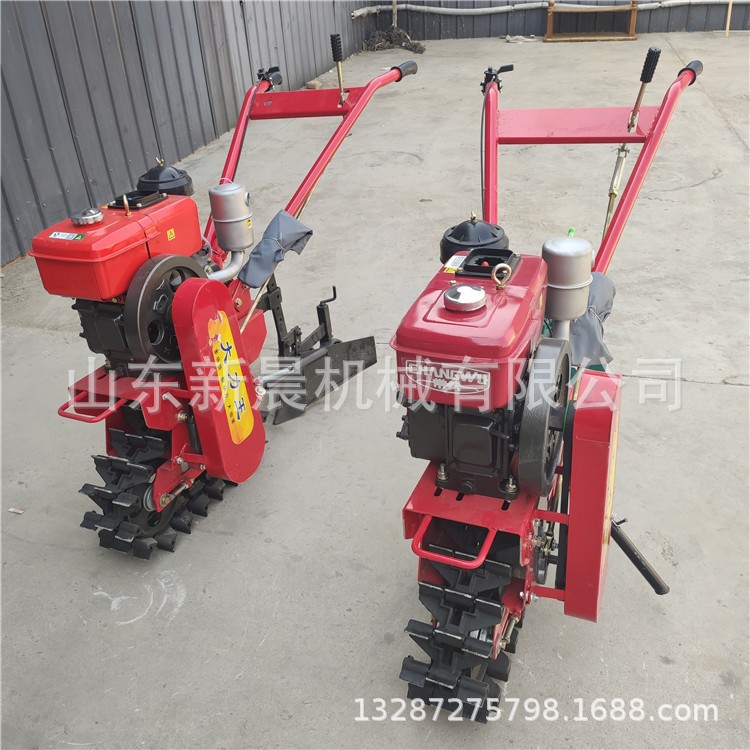 水冷8马力链轨微耕机 独轮小红牛犁地机 手扶式趟地开沟机图3