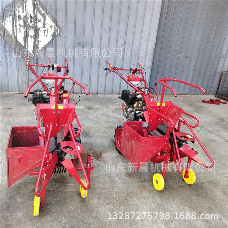 四轮手推玉米收割机 苞米摘穗扒皮秸秆粉碎机 掰棒子机图2