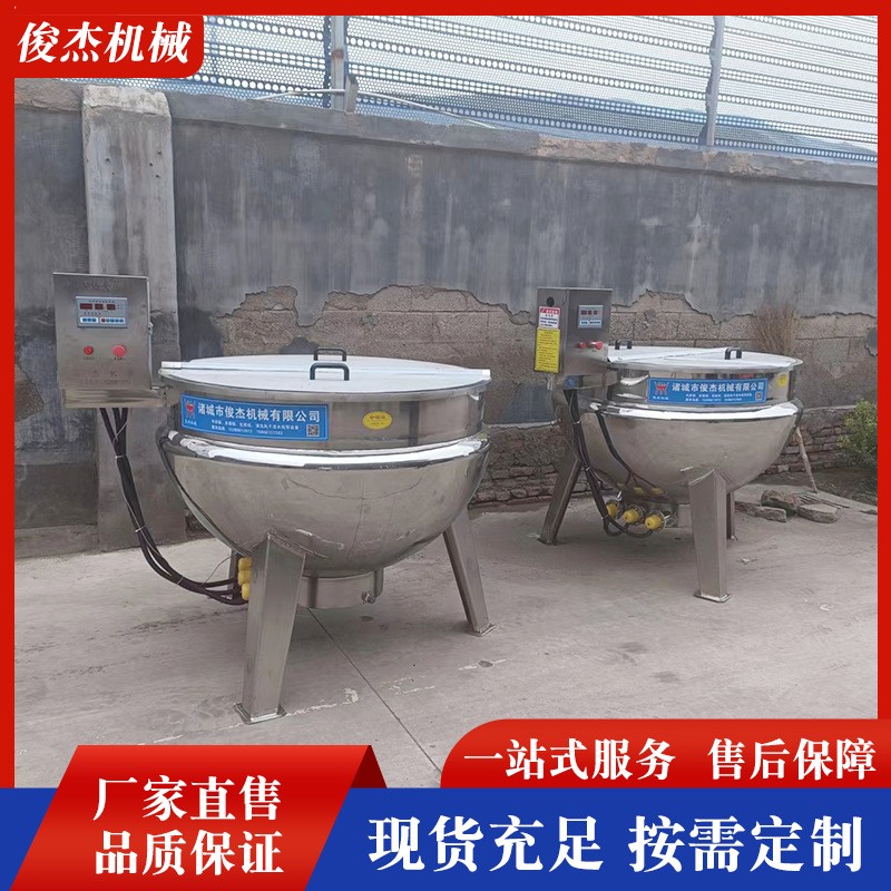 高汤卤煮夹层锅 牛羊肉烧鸡电加热蒸煮锅可倾式搅拌食堂炒菜机图3