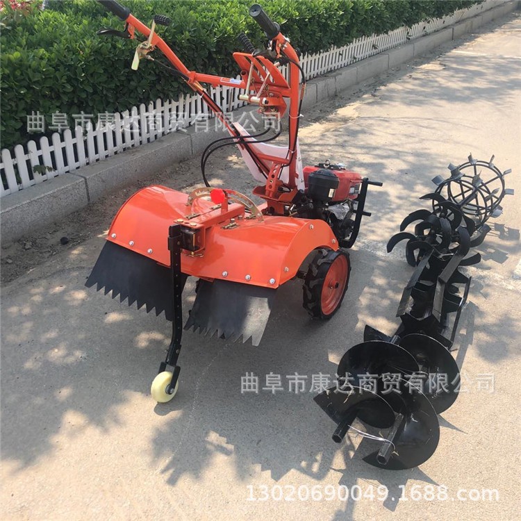 汽油旋耕机 农用多功能开沟除草机 果园里旋耕机 大葱培土埋藤机图4