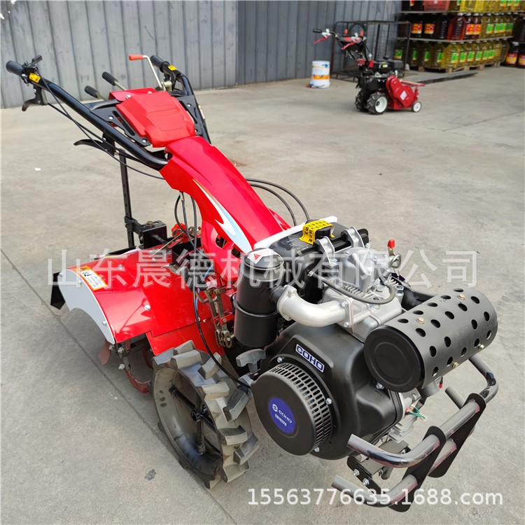 农田四驱微耕机 风冷柴油自走式犁地旋耕机 施肥播种开沟起垄机图3