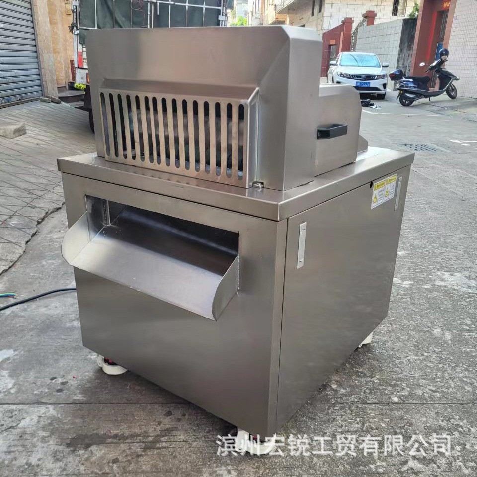 商用全自动冻肉切丁机 不锈钢切肉丁设备 鸡胸肉鸡腿切丁机厂家图4