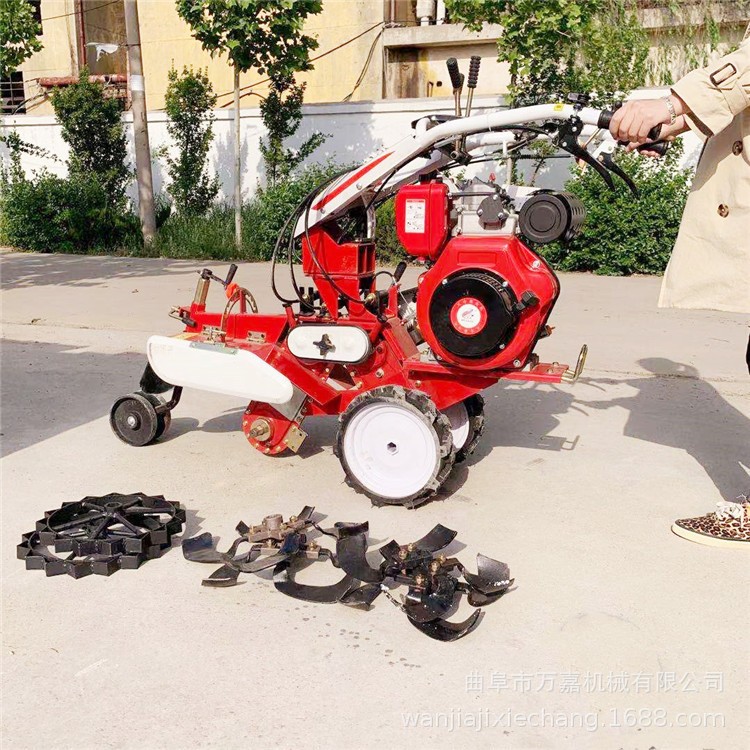 手扶式田园管理机 农田大棚松土旋耕机 山地丘陵柴油开沟机图片图3