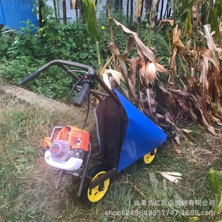 新款牧草秸秆收割机 单行手推式甘蔗玉米割晒机 田园高效割稻机图2