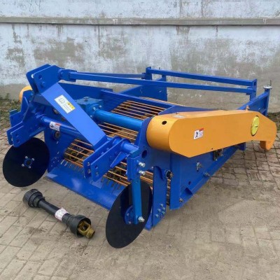 小型四轮拖拉机带単垄土豆收获机 防缠草土豆收获机0.9米土豆收