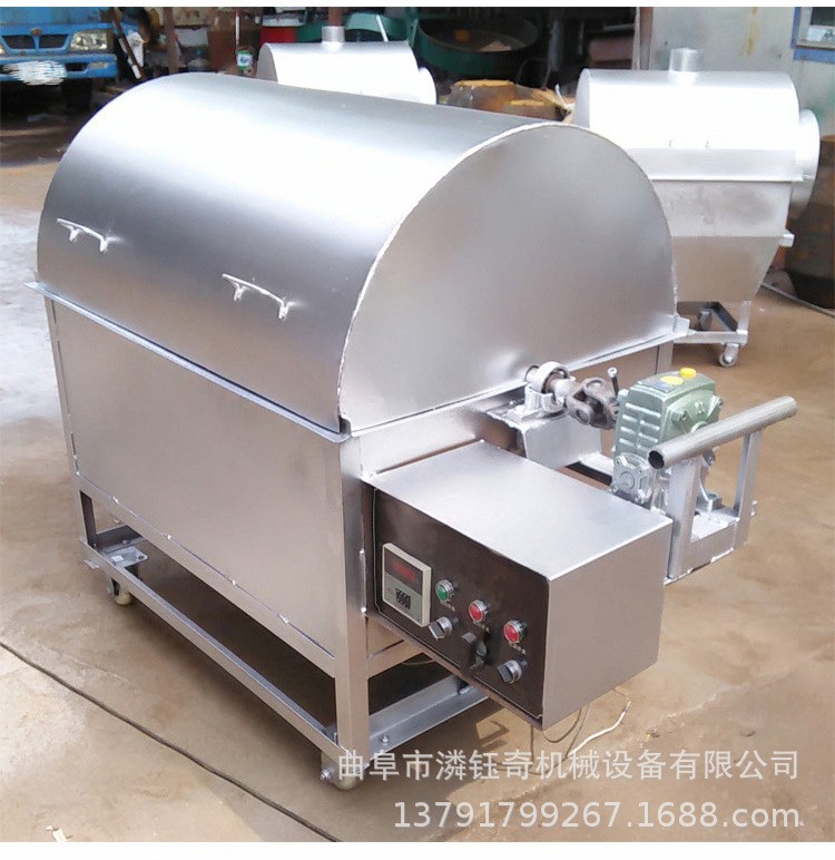 燃气加热炒花生机 卧式芝麻辣椒炒货机 五香瓜子花生翻炒机图4