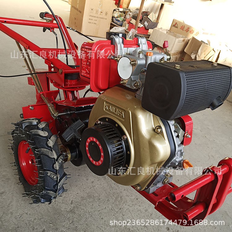 2021新款柴油四驱微耕机 大棚果园翻土旋耕机 高效深浅可调图2