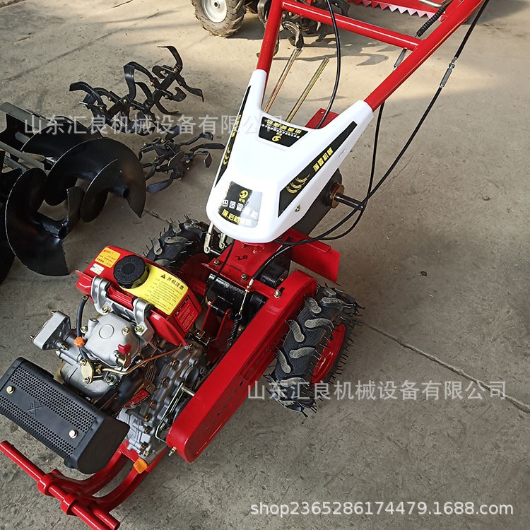 2021新款柴油四驱微耕机 大棚果园翻土旋耕机 高效深浅可调图3