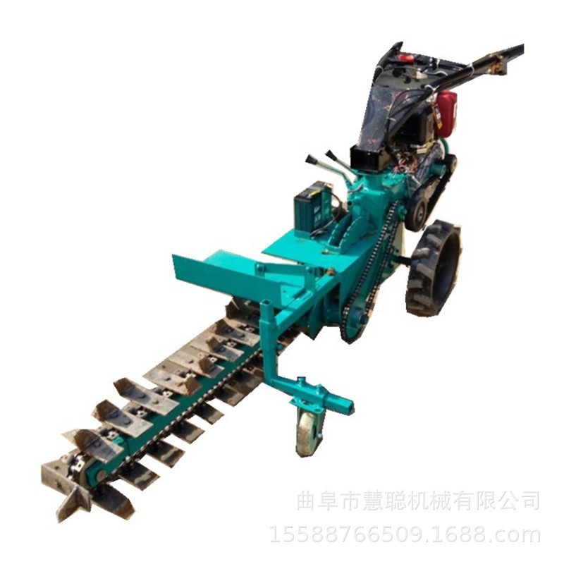 甘蔗地链条挖沟机 土质路面开沟机 自走式链条开沟机价格批发图4