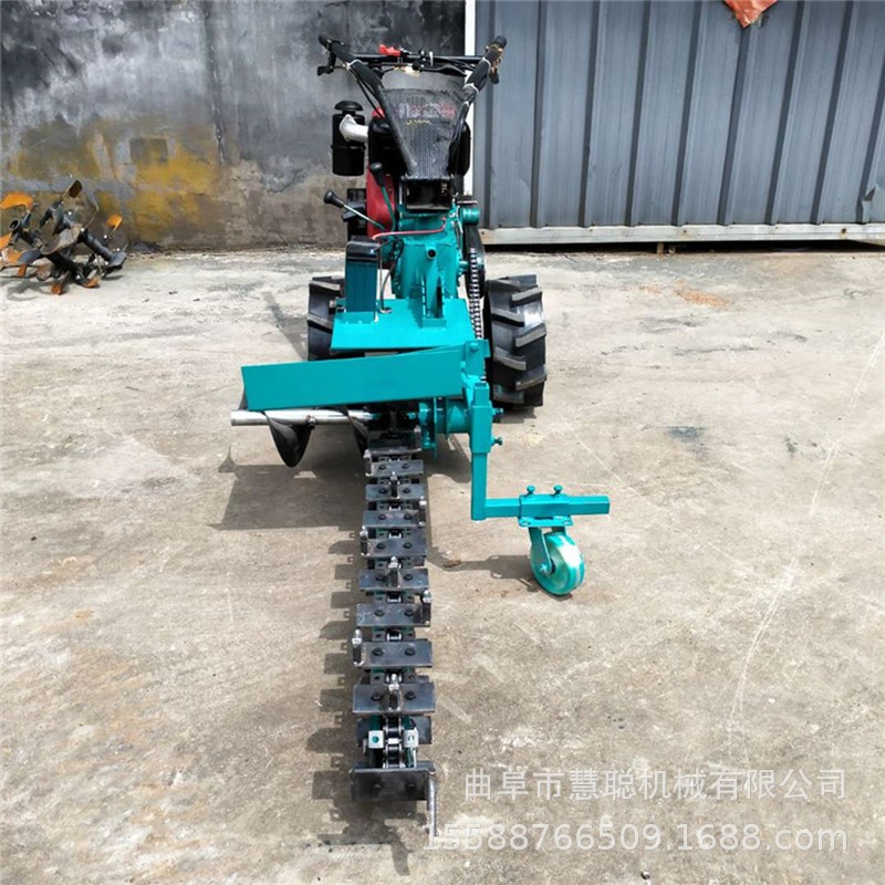 甘蔗地链条挖沟机 土质路面开沟机 自走式链条开沟机价格批发图5