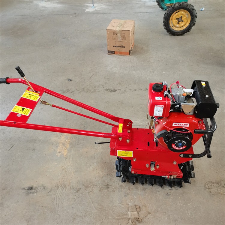 手扶式多功能微耕机 果园开沟施肥旋耕机 单履带柴油链轨微耕机图3