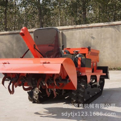 自走式大马力微耕机 农用果园开沟机 山坡梯田履带式旋耕机出售