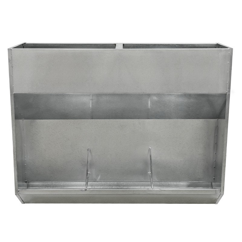 猪食槽育肥大猪自动下料器镀锌单双面自由采食槽保育喂小猪用食槽图5