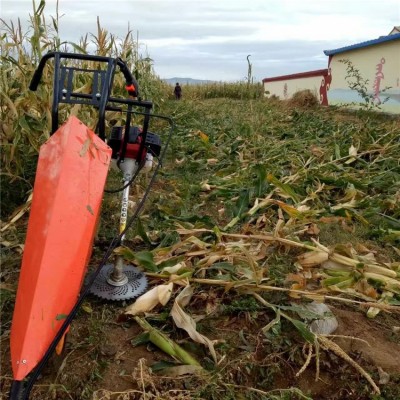 小块地用秸秆收割机 玉米高粱秸秆收割机 单行手扶式收割机志成