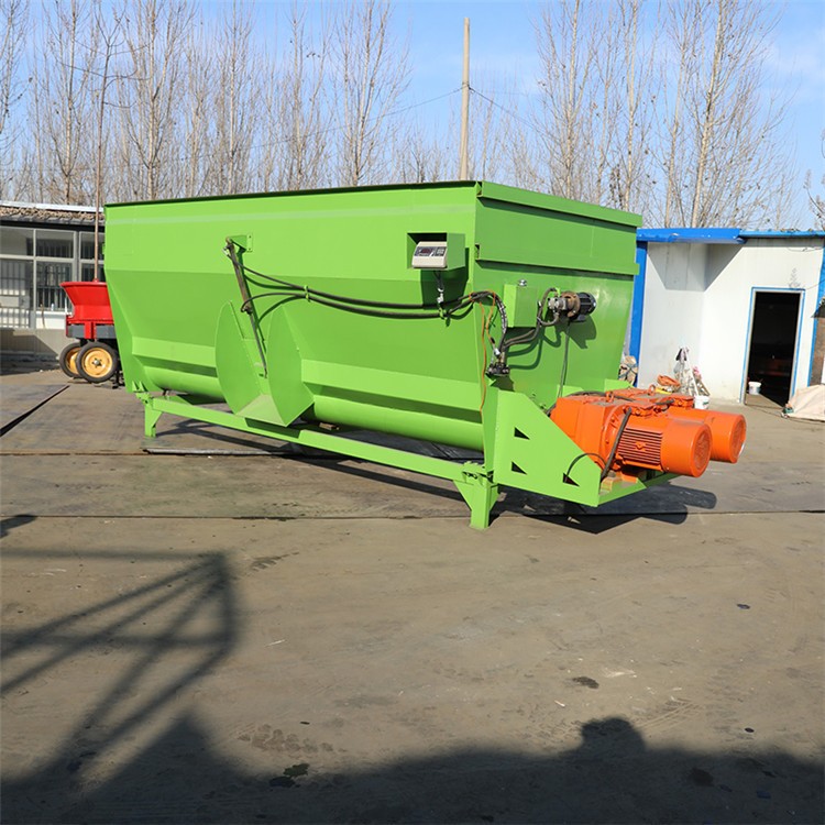 牛场成捆饲草搅拌机双轴直连秸秆饲料混合机TMR全日粮稻草拌料机图4