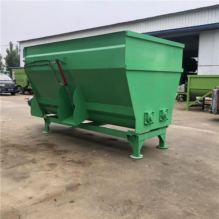 牛场成捆饲草搅拌机双轴直连秸秆饲料混合机TMR全日粮稻草拌料机图2
