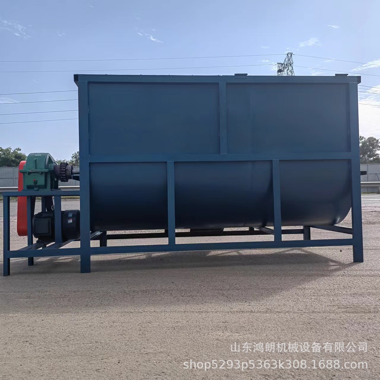 拌料混合机 大型养殖场猪饲料拌料混合机 500型商用饲料搅拌机图3