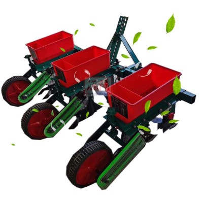 农用拖拉机带两行三行苞米种植机大豆高粱精播机免耕玉米播种机