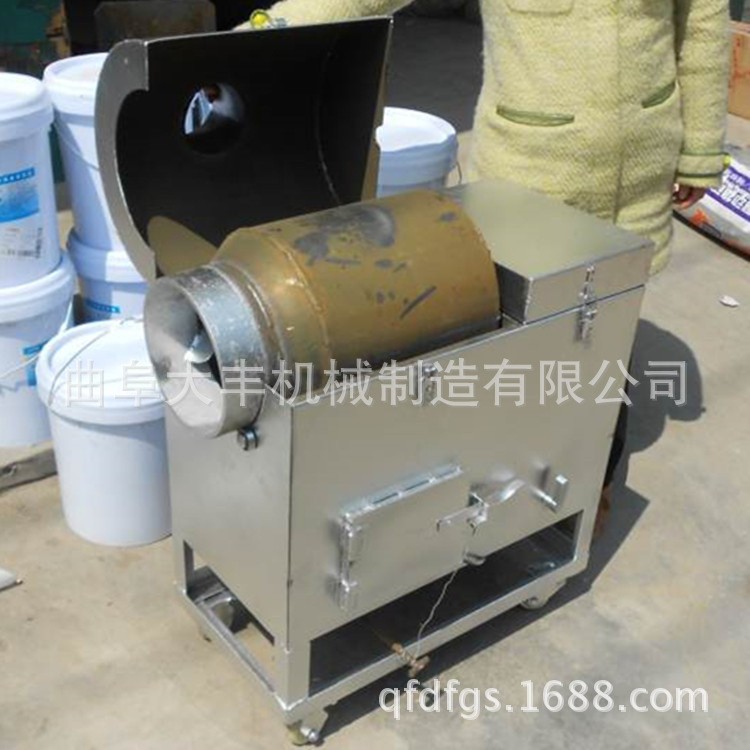 南通封闭式滚筒炒货机小型滚筒炒锅多功能电加热花生米炒货机图2