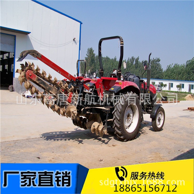 开沟机 链式开沟机 拖拉机带 土地开沟机 管道开沟机图2