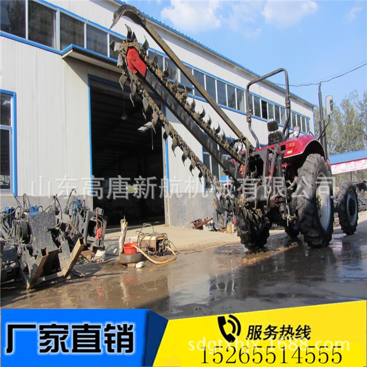 开沟机 链式开沟机 拖拉机带 土地开沟机 管道开沟机图3