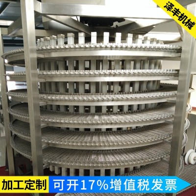 大型螺旋速冻机生产 供应节能不锈钢螺旋速冻机 整体焊接不锈钢带