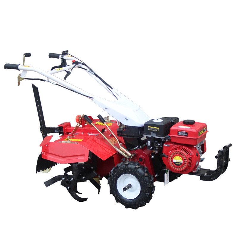 四驱微耕机小型汽柴油多功能自走旋耕松土犁地耕田翻土开沟农用机图5