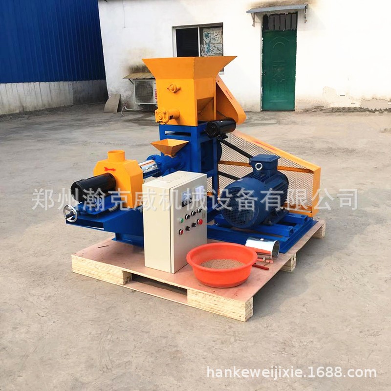 鱼饲料膨化机 五谷杂粮玉米膨化机 小型饲料颗粒机图2