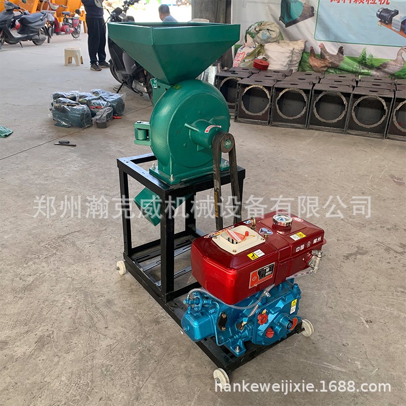 小型粮食磨面粉碎机 五谷杂粮齿盘粉碎机 中草药带有筛网打粉机图3