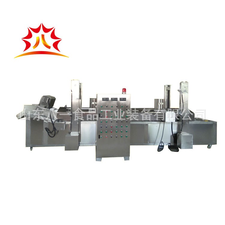 素肉大豆拉丝蛋白 油炸加工设备 丸子 狮子头 油炸流水线图5