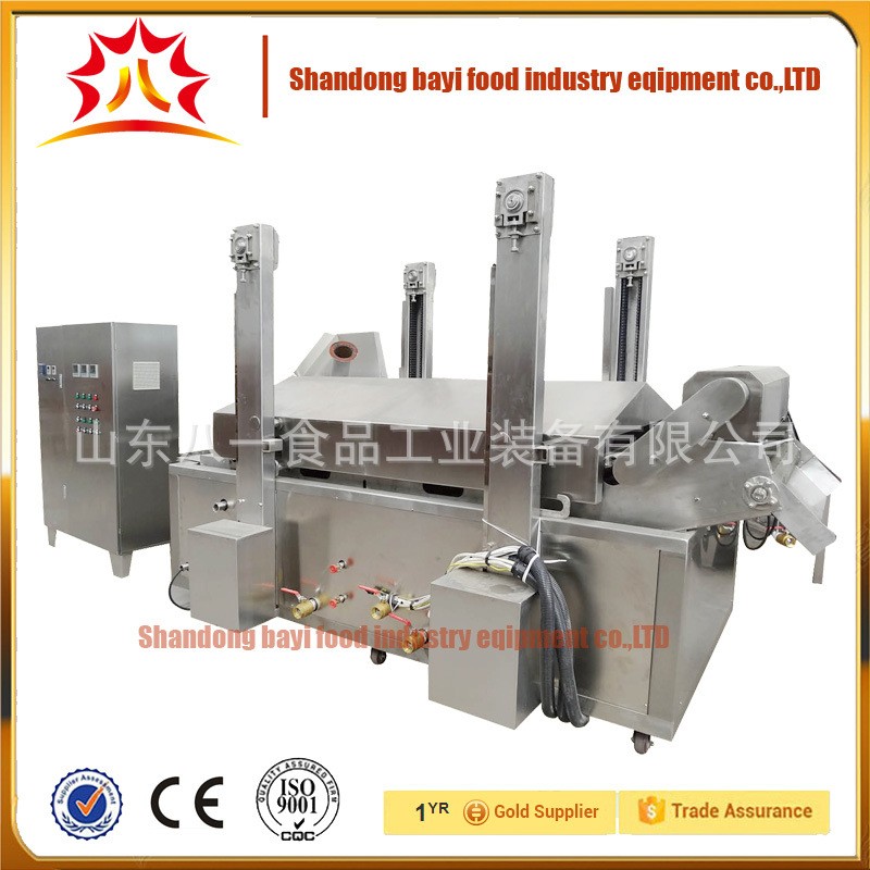 素肉大豆拉丝蛋白 油炸加工设备 丸子 狮子头 油炸流水线图2