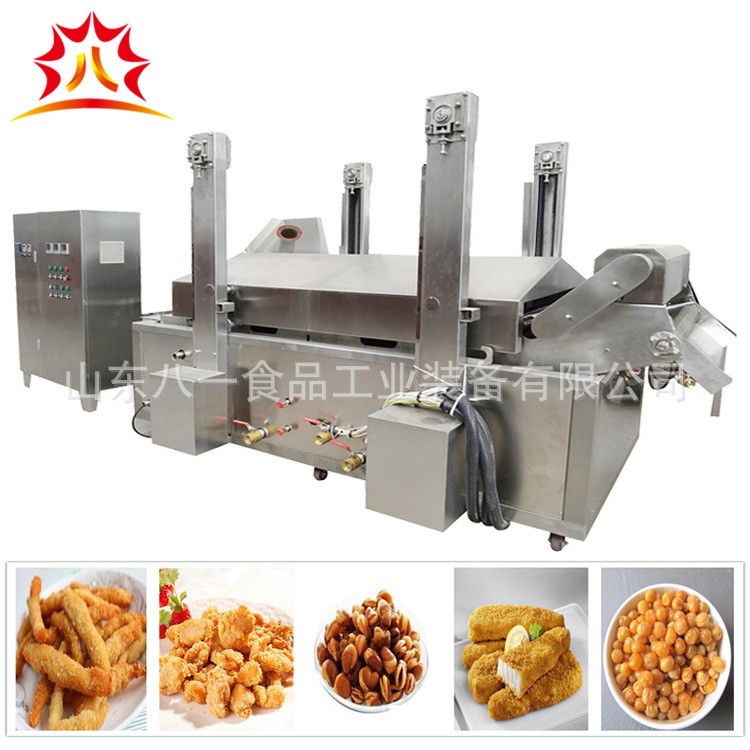 素肉大豆拉丝蛋白 油炸加工设备 丸子 狮子头 油炸流水线图4