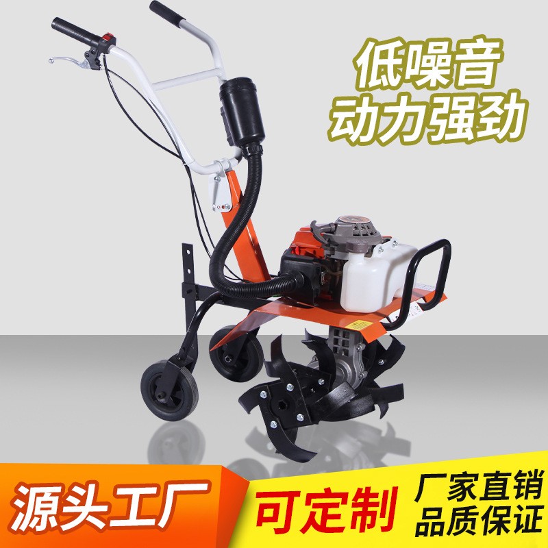 定制批发农用小型翻土机多功能除草机耕田机犁地翻土松土微耕机图2