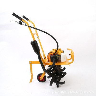 小型农用松土机多功能除草机48动力锄地机翻土机大马力微耕机