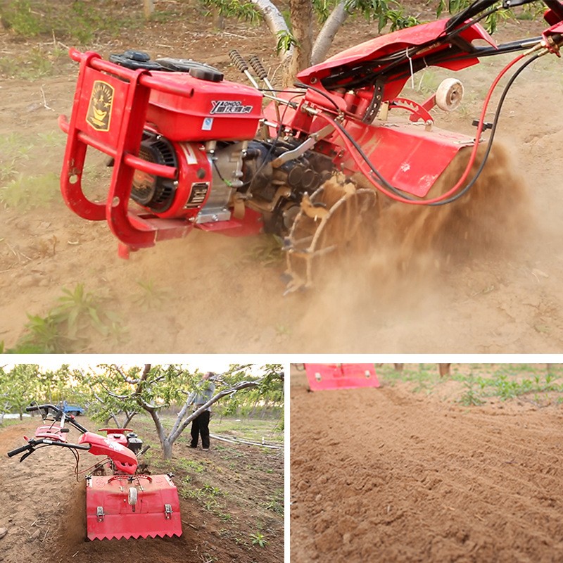 多功能小型手扶微耕机旋耕机耕地翻地打田机松土机四驱耕田开沟机图2