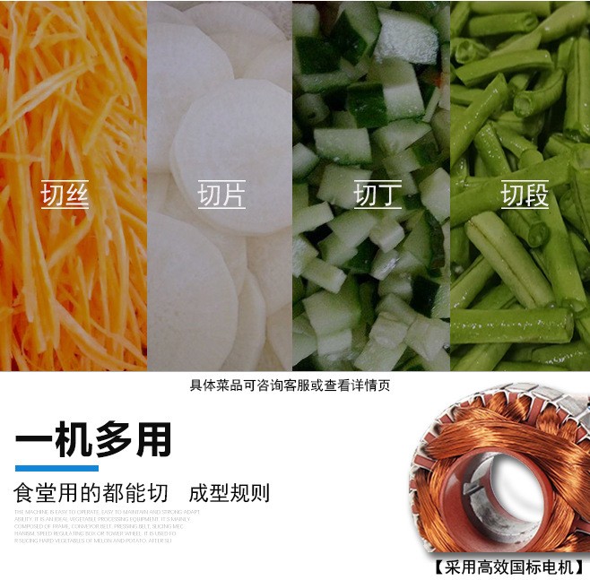 多功能台湾双头切菜机食堂用 商用全自动切菜机系列 厂家直销促销图4