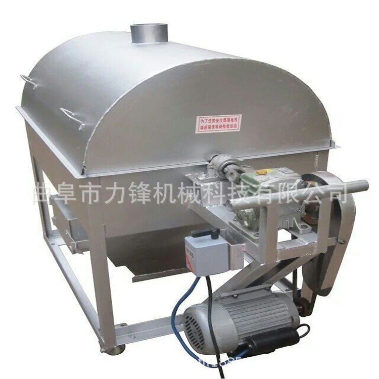 电加热菜籽炒籽机规格 燃气芝麻炒货机 滚筒炒货机厂家图5