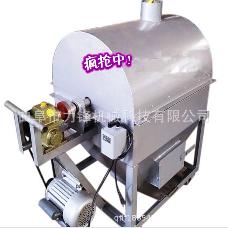 多功能滚筒式炒料机 100电加热炒货机参数 电加热瓜子炒锅机厂家图2