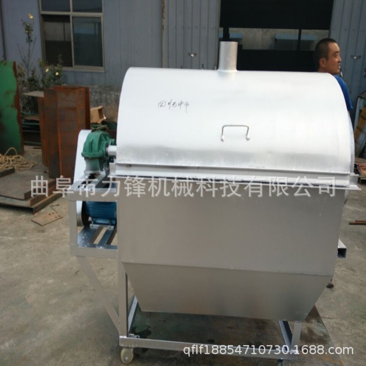 多功能滚筒式炒料机 100电加热炒货机参数 电加热瓜子炒锅机厂家图4