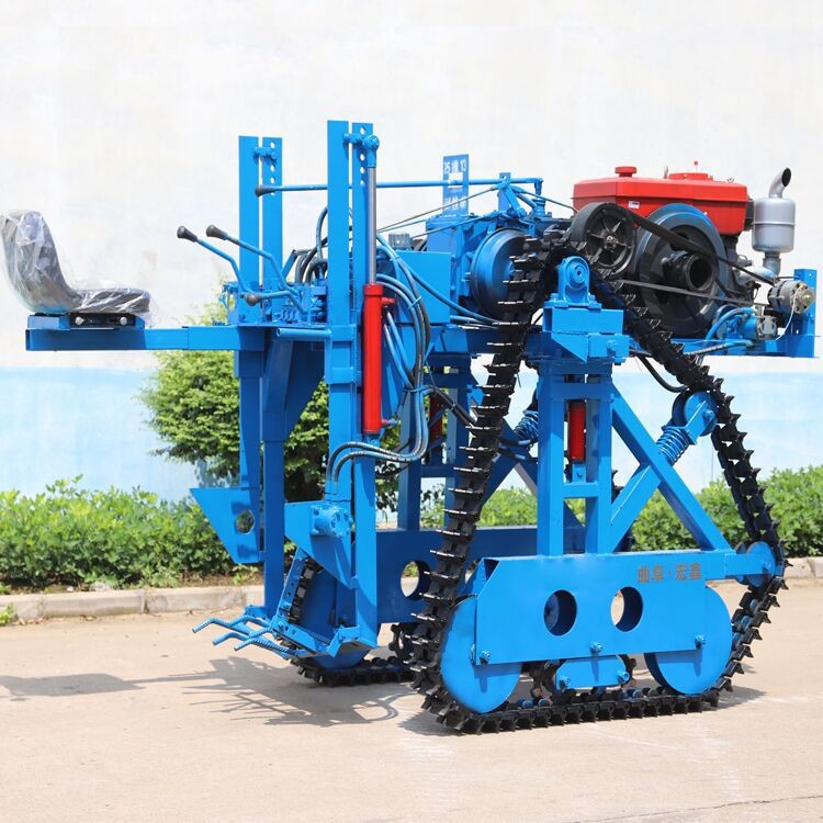 宏鑫乘坐式35马力挖葱机 履带自走式收葱机 链轨式大葱黄姜收获机图3