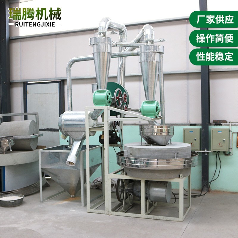 SMYZ-1.2 1.8型石磨磨粉机全自动小型面粉机组加工设备电磨面粉机图2