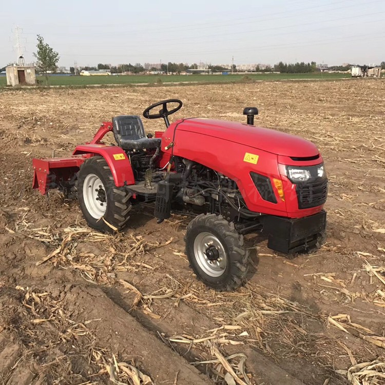 果园四驱低矮型四轮旋耕机 多功能四轮田园管理机 单缸四轮起垄机图2