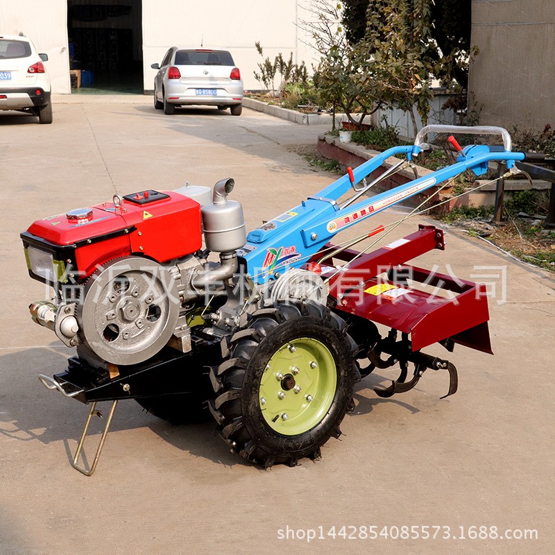 厂家供应农用拖拉机 12马力电启动 手摇启动手扶拖拉机及陪套农具图2