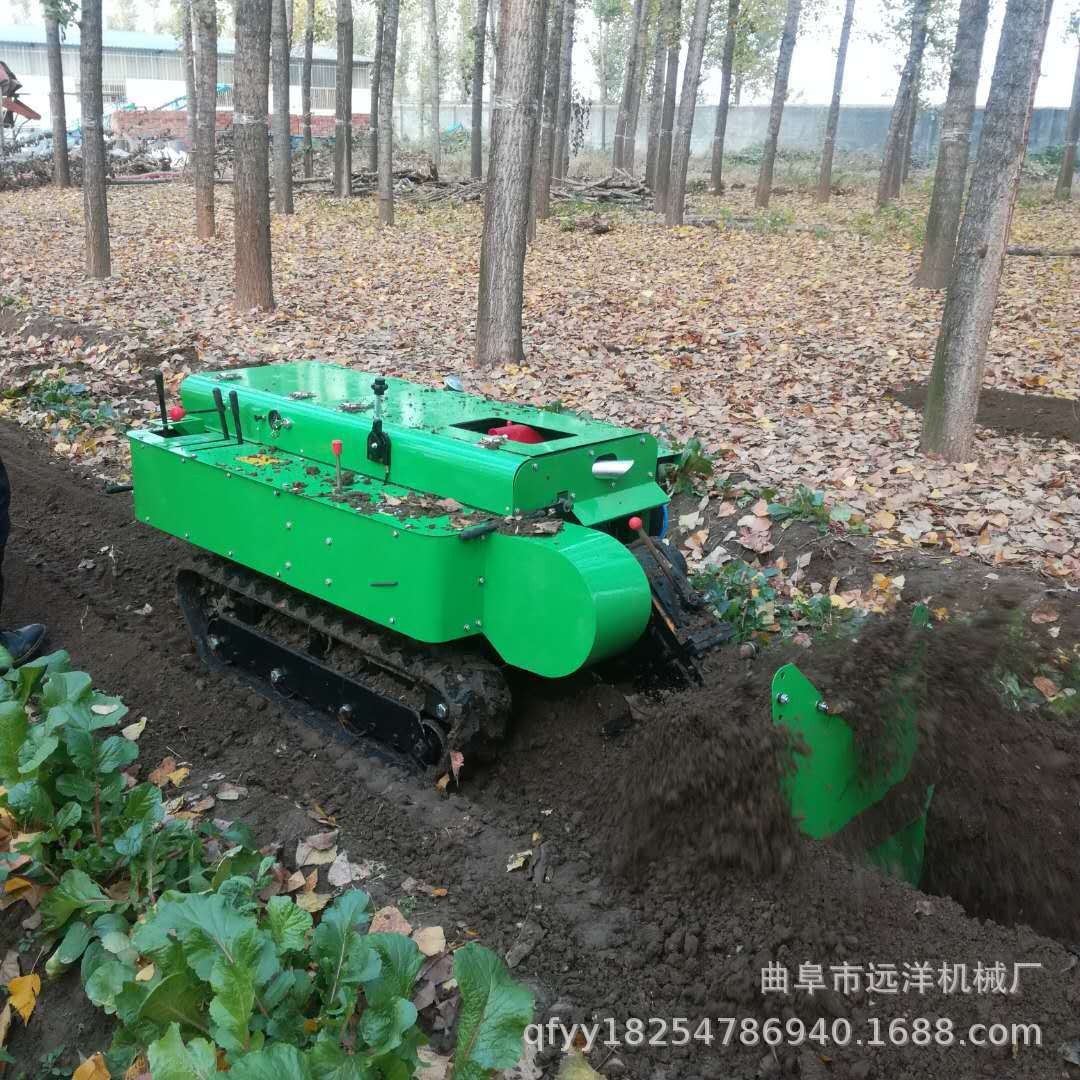 农家肥回填履带式旋耕机施肥开沟机履带田园管理机遥控旋耕机图4