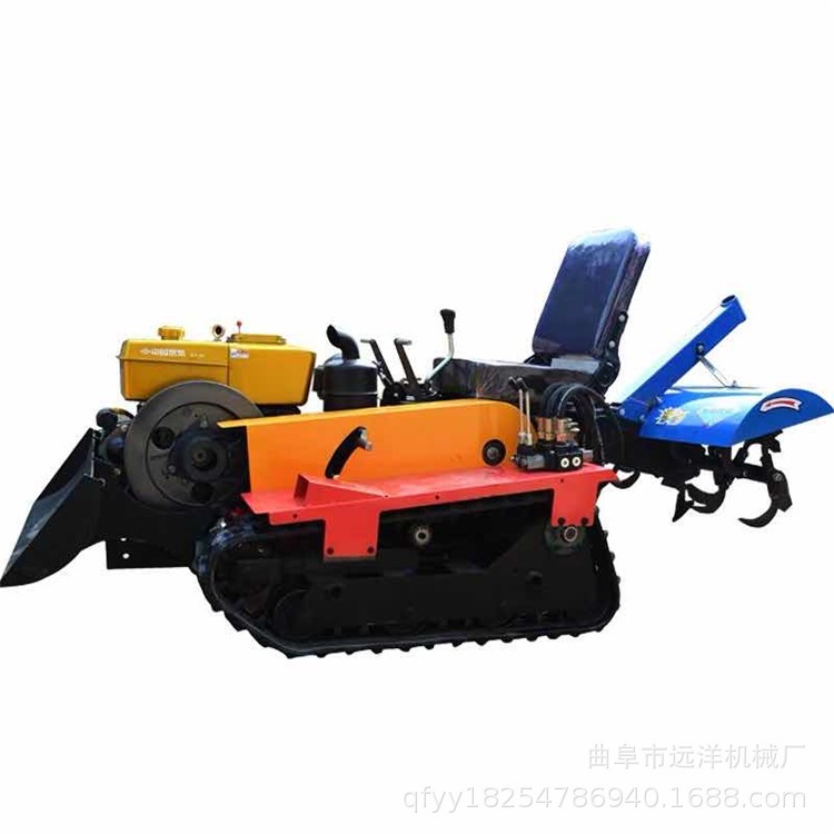 农家肥回填履带式旋耕机施肥开沟机履带田园管理机遥控旋耕机图5